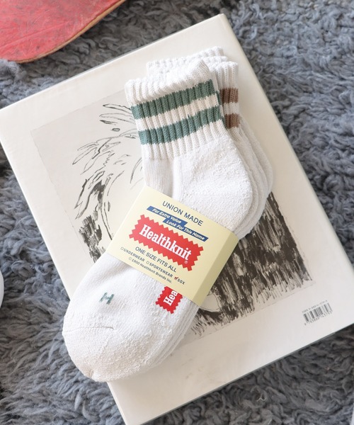 Healthknit(ヘルスニット)の「Healthknit/ヘルスニット シンカー無地 3本ライン シンカー2本ライン スラブ3本ライン 靴下 2026新作 再入荷(ソックス/靴下・メンズ・マルチ/ベージュ/ライトグレー/ホワイト・25-27CM)」の3枚目の写真