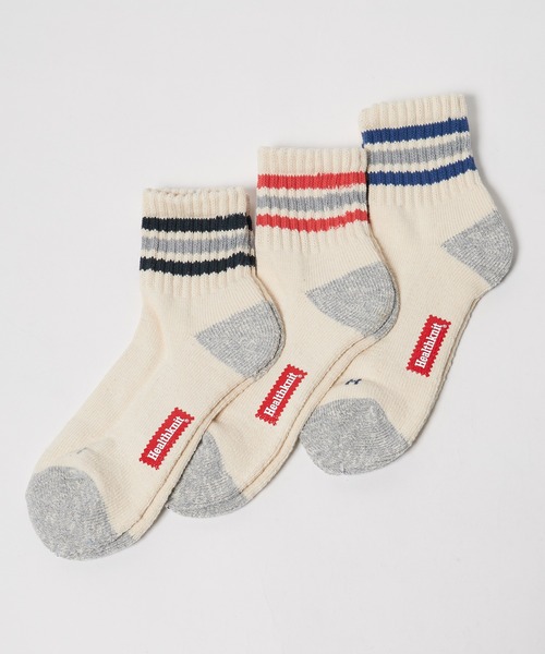 Healthknit(ヘルスニット)の「Healthknit/ヘルスニット シンカー無地 3本ライン シンカー2本ライン スラブ3本ライン 靴下 2026新作 再入荷(ソックス/靴下・メンズ・マルチ/ベージュ/ライトグレー/ホワイト・25-27CM)」の17枚目の写真