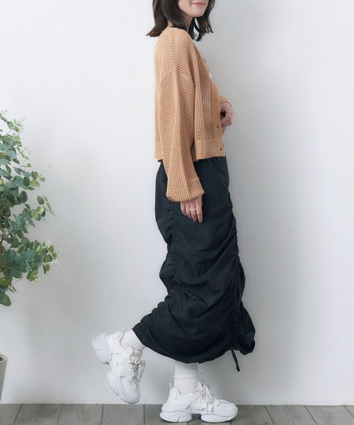 RETRO GIRL（レトロガール）の「ラメメッシュカーデ（ニット/セーター・レディース・オフホワイト/ライトブルー/ライトオレンジ系/ブラック・FREE）」の19枚目の写真