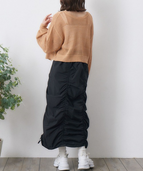 RETRO GIRL（レトロガール）の「ラメメッシュカーデ（ニット/セーター・レディース・オフホワイト/ライトブルー/ライトオレンジ系/ブラック・FREE）」の18枚目の写真