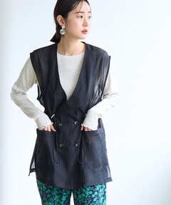 オーガンジーWボタンロングジレ Noble（ノーブル）の「オーガンジーWボタンロングジレ◇（その他