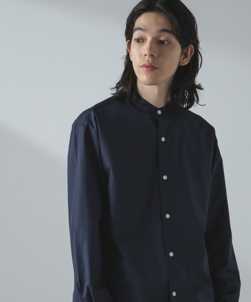 THOMAS MASONバンドカラーボクシーシャツ