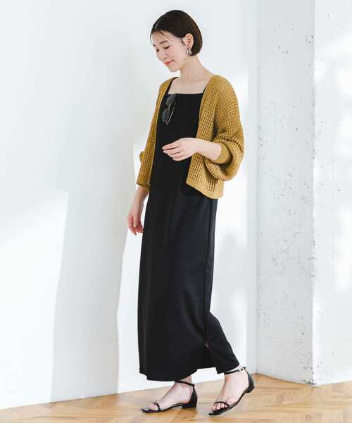 F by ROSSO（エフバイロッソ）の「F by ROSSO　メッシュ編みショートカーディガン（カーディガン/ボレロ・レディース・イエロー/ブラック/ライトベージュ・FREE）」の22枚目の写真