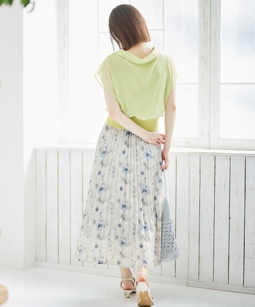 12Twelve Agenda（トゥエルブ　アジェンダ）の「インナー付シアーシャツフレンチスリーブプルオーバー（シャツ/ブラウス・レディース・アイボリー/ブラック/チャコールグレー/イエロー/ブルー・M）」の17枚目の写真