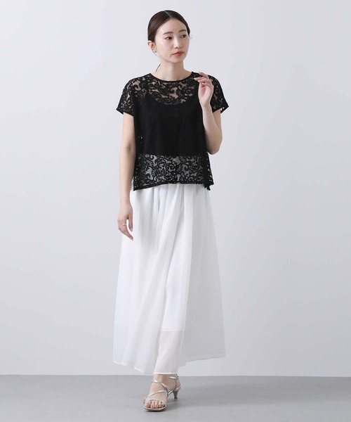 Gready Brilliant(グレディブリリアン)の「クラシックレースフレンチSVブラウス(シャツ/ブラウス・レディース・アイボリー/ブラック・38)」の13枚目の写真