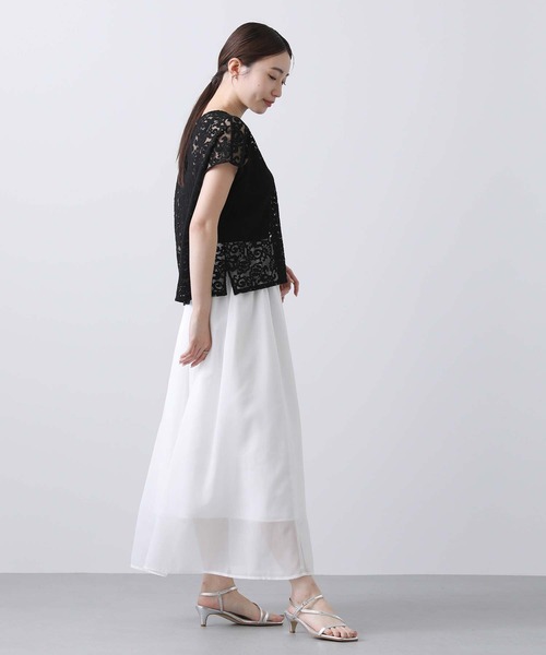 Gready Brilliant(グレディブリリアン)の「クラシックレースフレンチSVブラウス(シャツ/ブラウス・レディース・アイボリー/ブラック・38)」の14枚目の写真