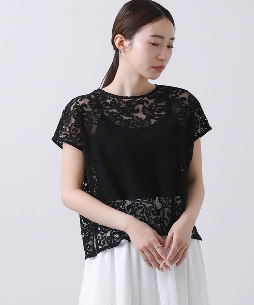 Gready Brilliant(グレディブリリアン)の「クラシックレースフレンチSVブラウス(シャツ/ブラウス・レディース・アイボリー/ブラック・38)」の17枚目の写真