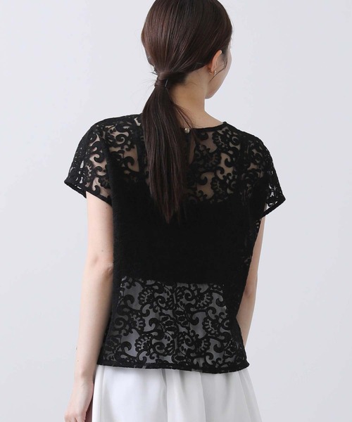 Gready Brilliant(グレディブリリアン)の「クラシックレースフレンチSVブラウス(シャツ/ブラウス・レディース・アイボリー/ブラック・38)」の19枚目の写真