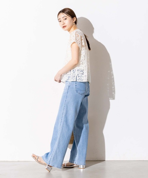 Gready Brilliant(グレディブリリアン)の「クラシックレースフレンチSVブラウス(シャツ/ブラウス・レディース・アイボリー/ブラック・38)」の4枚目の写真