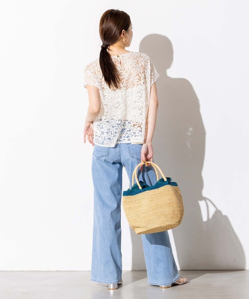 Gready Brilliant(グレディブリリアン)の「クラシックレースフレンチSVブラウス(シャツ/ブラウス・レディース・アイボリー/ブラック・38)」の5枚目の写真