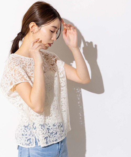 Gready Brilliant(グレディブリリアン)の「クラシックレースフレンチSVブラウス(シャツ/ブラウス・レディース・アイボリー/ブラック・38)」の11枚目の写真