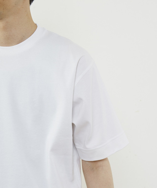 MEN'S MELROSE（メンズメルローズ）の「マーセライズドスムースクルーネックTシャツ（Tシャツ/カットソー・メンズ・ネイビー/キャメル/グレー/ホワイト・3/4/2）」の10枚目の写真