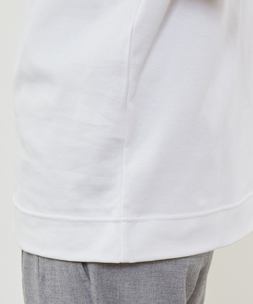 MEN'S MELROSE（メンズメルローズ）の「マーセライズドスムースクルーネックTシャツ（Tシャツ/カットソー・メンズ・ネイビー/キャメル/グレー/ホワイト・3/4/2）」の11枚目の写真