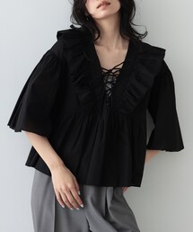 GALLEST | コットンボイルフリルブラウス(シャツ/ブラウス)