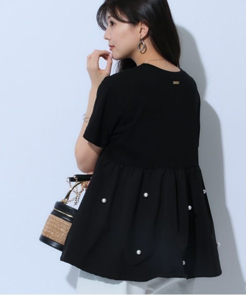 【manami】美品♡マイストラーダ♡ドッキングパールＴ♡Mystrada タフタドッキングパールTシャツ | Tシャツ・カットソー