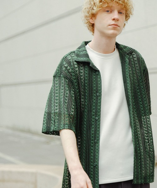 SENSE OF PLACE by URBAN RESEARCH(センスオブプレイスバイアーバンリサーチ)の「『ユニセックス』『洗濯可』アソートレースオープンカラーシャツ(5分袖)(シャツ/ブラウス・メンズ・その他4/その他6/その他1/その他3/その他2/その他5/その他8/その他7・SMALL/MEDIUM/LARGE)」の6枚目の写真