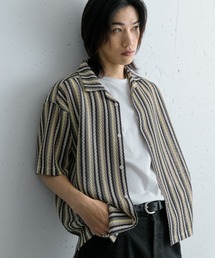 SENSE OF PLACE by URBAN RESEARCH | 『ユニセックス』『洗濯可』アソートレースオープンカラーシャツ(5分袖)(シャツ/ブラウス)