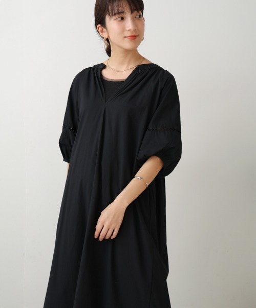 Bou Jeloud(ブージュルード)の「ギャザーサックワンピース(ワンピース・レディース・ブラック/ベージュ・38)」の12枚目の写真