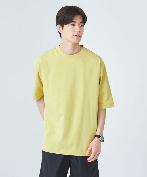 green label relaxing（グリーンレーベルリラクシング）の「SUVIN クルーネック Tシャツ（Tシャツ/カットソー・メンズ・ライトブルー/ブラック/イエロー/ホワイト・M/S/XL/L）」の4枚目の写真