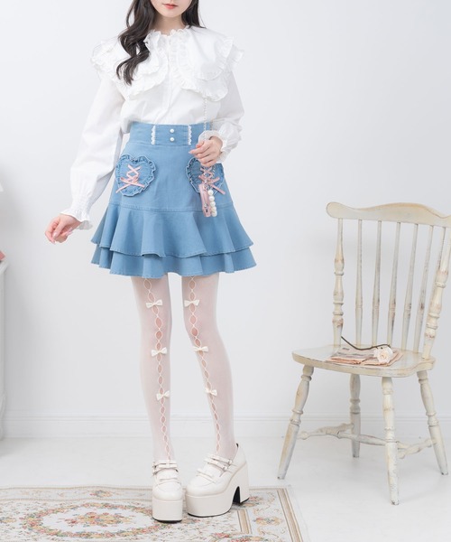 シャルボン ハーフタイツ ターコイズ ストッキング 14colors（G444-385