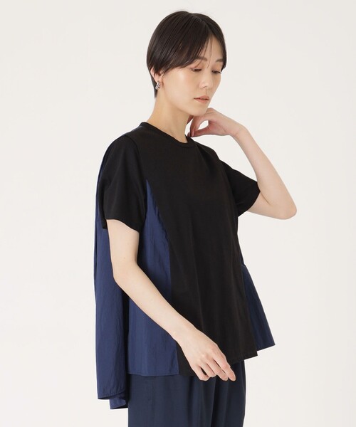 【セール】【1枚で着映える】タフタコンビデザインカットソー（Tシャツ/カットソー）｜CAST:（キャスト コロン）