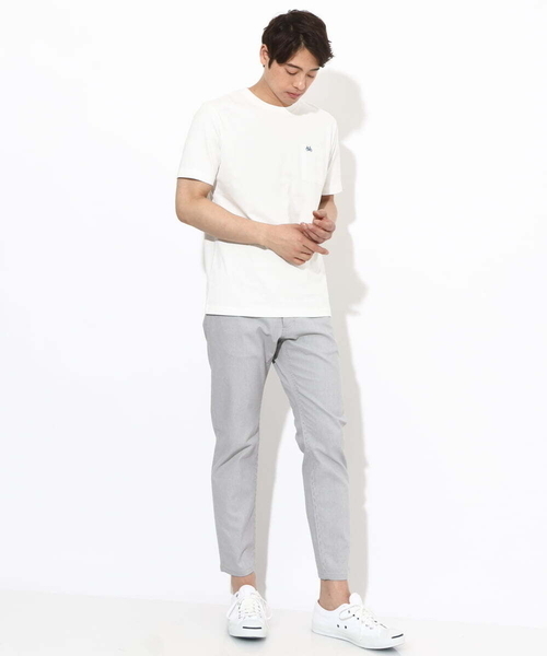 a.v.v（アーヴェヴェ）の「【接触冷感/ユニセックス】自転車刺繍Tシャツ（Tシャツ/カットソー・メンズ・ライトグレー/ダークインディゴブルー/ホワイト・46/44/48/50）」の15枚目の写真