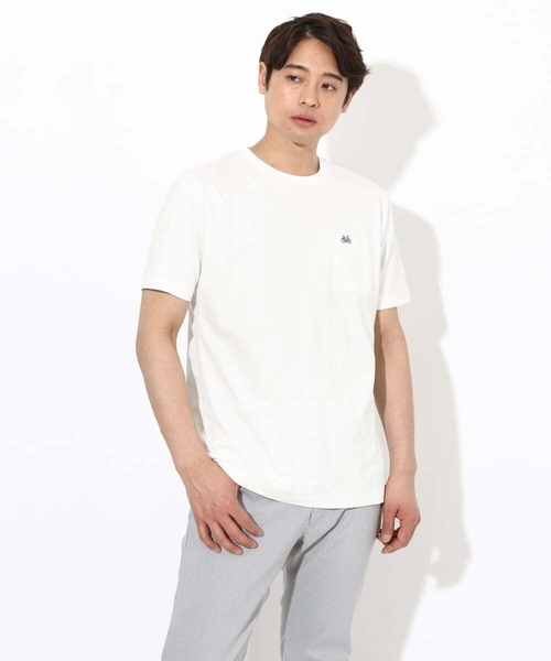 a.v.v（アーヴェヴェ）の「【接触冷感/ユニセックス】自転車刺繍Tシャツ（Tシャツ/カットソー・メンズ・ライトグレー/ダークインディゴブルー/ホワイト・46/44/48/50）」の17枚目の写真