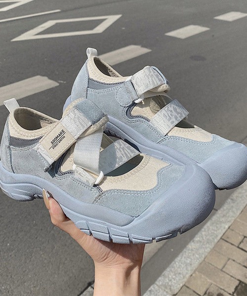 MEMECLE(メメクル)の「【 MEMECLE / メメクル 】ベルクロスニーカー サンダル(スニーカー・レディース・ピンク/ブルー・40/38/36)」の5枚目の写真