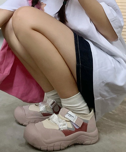 MEMECLE(メメクル)の「【 MEMECLE / メメクル 】ベルクロスニーカー サンダル(スニーカー・レディース・ピンク/ブルー・40/38/36)」の11枚目の写真