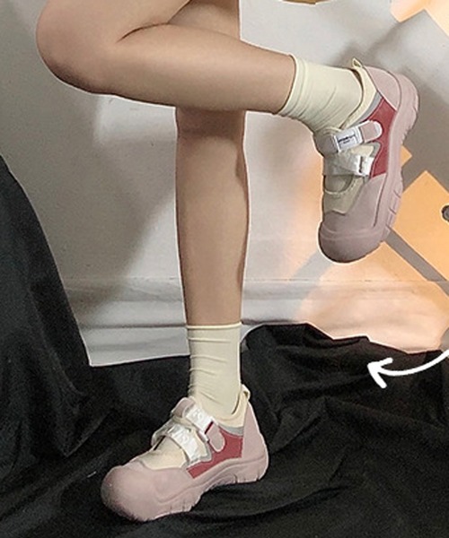 MEMECLE(メメクル)の「【 MEMECLE / メメクル 】ベルクロスニーカー サンダル(スニーカー・レディース・ピンク/ブルー・40/38/36)」の14枚目の写真