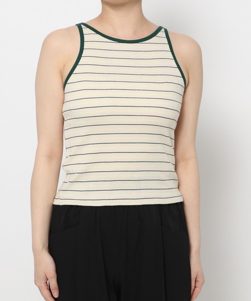 LOWRYS FARM（ローリーズファーム）の「マルチボーダータンク　110311（タンクトップ・レディース・ネイビー/ベージュ/レッド・FREE）」の4枚目の写真
