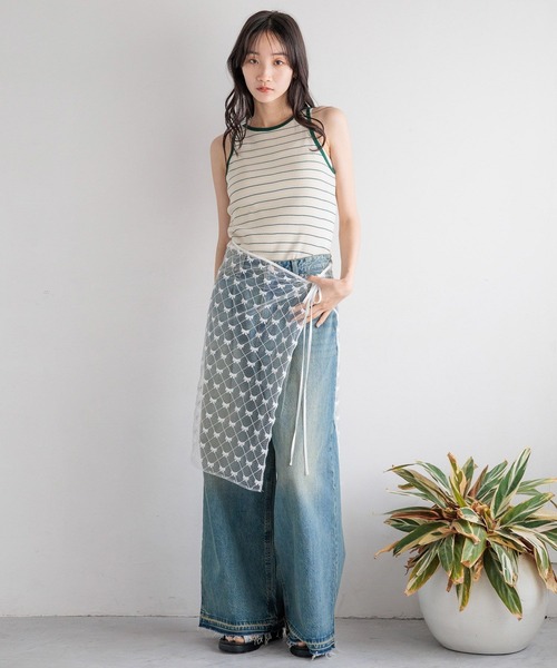 LOWRYS FARM（ローリーズファーム）の「マルチボーダータンク　110311（タンクトップ・レディース・ネイビー/ベージュ/レッド・FREE）」の15枚目の写真