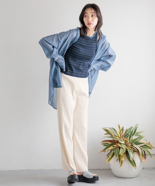 LOWRYS FARM（ローリーズファーム）の「マルチボーダータンク　110311（タンクトップ・レディース・ネイビー/ベージュ/レッド・FREE）」の17枚目の写真