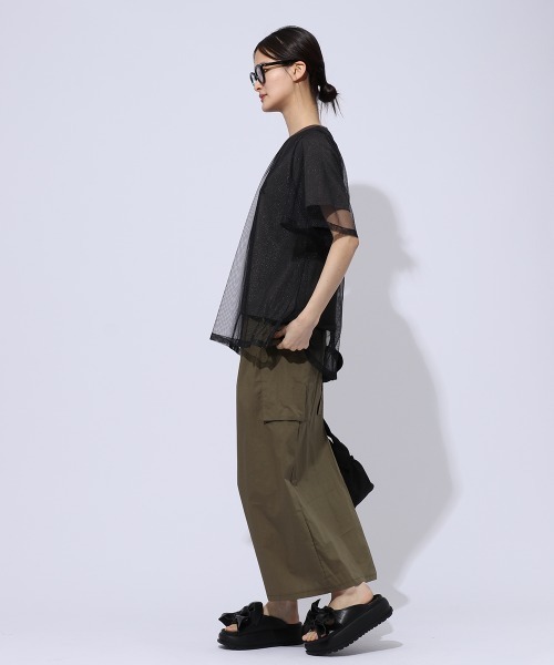 ENIM BY VICKY(エニムバイビッキー)の「リボンベルト厚底サンダル(サンダル・レディース・ブラック/オフホワイト・L/M/S)」の6枚目の写真
