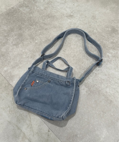 kutir（クティール）の「デニムハンドバッグ（ハンドバッグ・レディース・ライトインディゴブルー/インディゴブルー・FREE）」の6枚目の写真