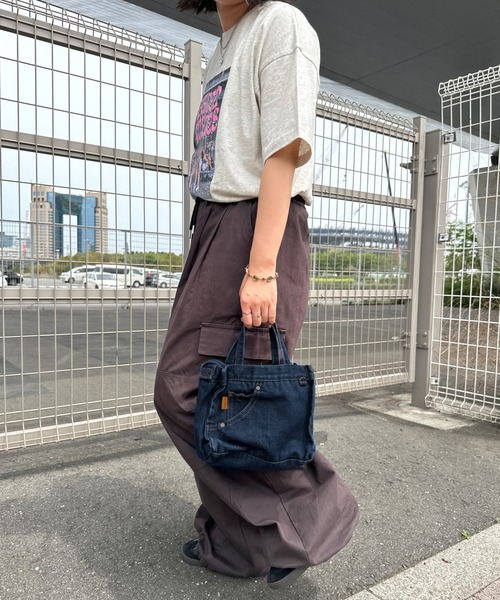 kutir（クティール）の「デニムハンドバッグ（ハンドバッグ・レディース・ライトインディゴブルー/インディゴブルー・FREE）」の4枚目の写真