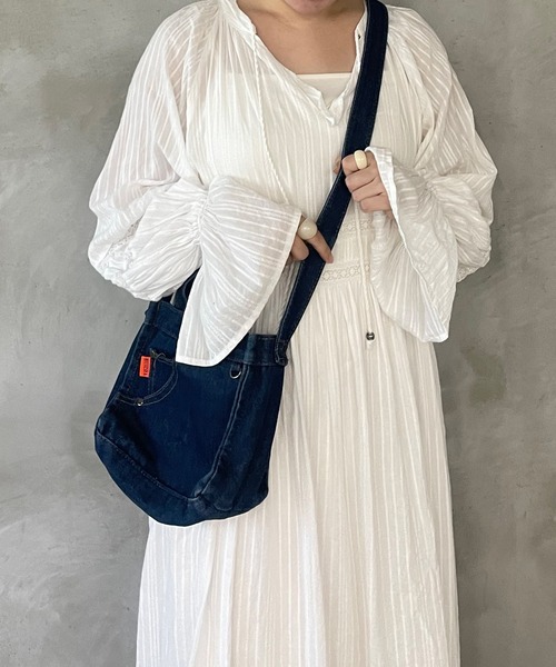 kutir（クティール）の「デニムハンドバッグ（ハンドバッグ・レディース・ライトインディゴブルー/インディゴブルー・FREE）」の14枚目の写真