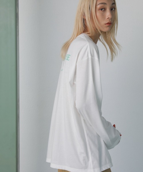 ROSE BUD（ローズバッド）の「(CREOLME)グラフィックロンT（Tシャツ/カットソー・レディース・ブルー/ホワイト系その他/ピンク・FREE）」の9枚目の写真