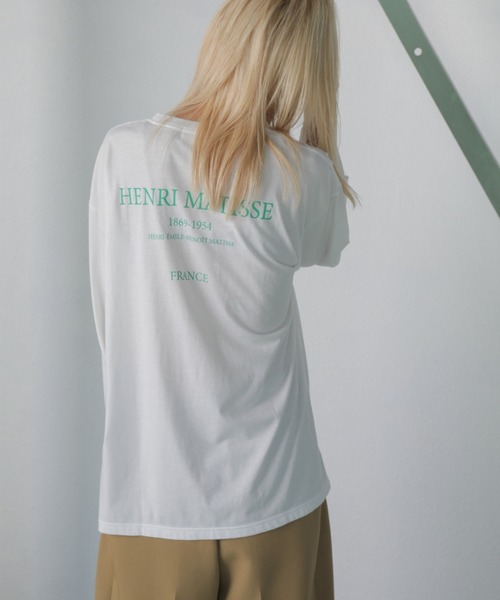 ROSE BUD（ローズバッド）の「(CREOLME)グラフィックロンT（Tシャツ/カットソー・レディース・ブルー/ホワイト系その他/ピンク・FREE）」の10枚目の写真
