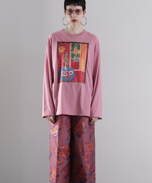 ROSE BUD（ローズバッド）の「(CREOLME)グラフィックロンT（Tシャツ/カットソー・レディース・ブルー/ホワイト系その他/ピンク・FREE）」の18枚目の写真