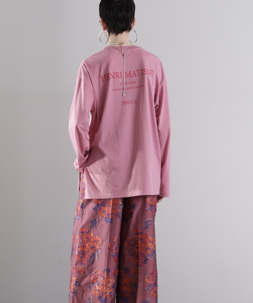 ROSE BUD（ローズバッド）の「(CREOLME)グラフィックロンT（Tシャツ/カットソー・レディース・ブルー/ホワイト系その他/ピンク・FREE）」の19枚目の写真