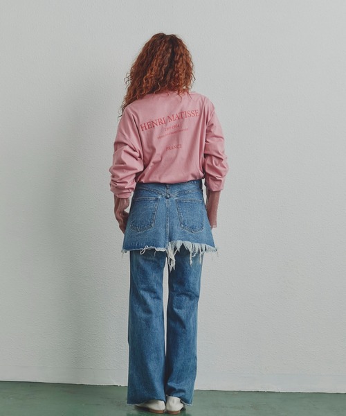 ROSE BUD（ローズバッド）の「(CREOLME)グラフィックロンT（Tシャツ/カットソー・レディース・ブルー/ホワイト系その他/ピンク・FREE）」の21枚目の写真