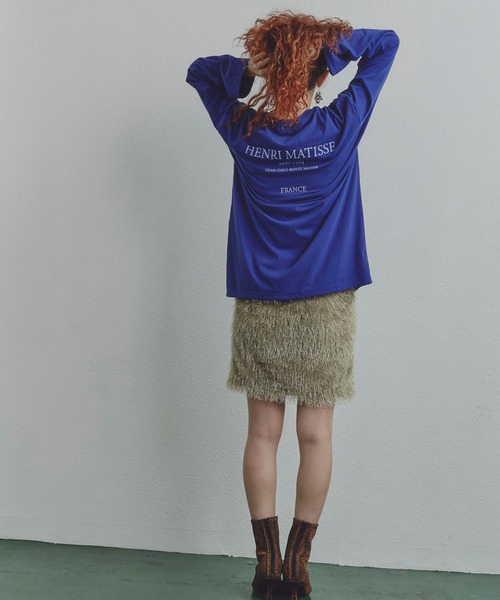 ROSE BUD（ローズバッド）の「(CREOLME)グラフィックロンT（Tシャツ/カットソー・レディース・ブルー/ホワイト系その他/ピンク・FREE）」の14枚目の写真