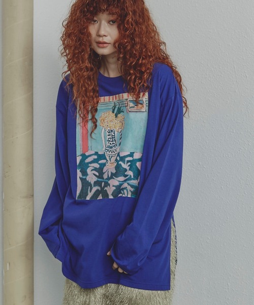 ROSE BUD（ローズバッド）の「(CREOLME)グラフィックロンT（Tシャツ/カットソー・レディース・ブルー/ホワイト系その他/ピンク・FREE）」の15枚目の写真