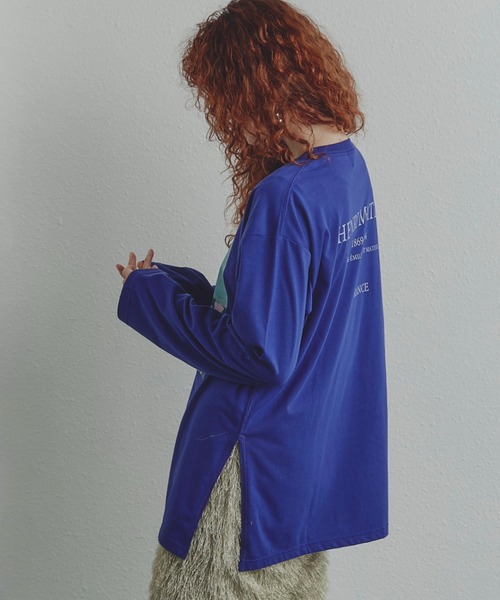 ROSE BUD（ローズバッド）の「(CREOLME)グラフィックロンT（Tシャツ/カットソー・レディース・ブルー/ホワイト系その他/ピンク・FREE）」の16枚目の写真