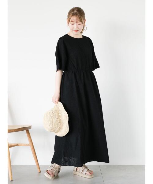 ehka sopo（エヘカソポ）の「チェックワンピース+デニムビスチェ（ワンピース・レディース・サックスブルー/ブラック/グリーン・F）」の11枚目の写真