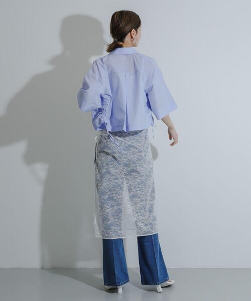 SENSE OF PLACE by URBAN RESEARCH（センスオブプレイスバイアーバンリサーチ）の「レイヤードレーススカート（スカート・レディース・ブラック/オフホワイト・ONE）」の11枚目の写真