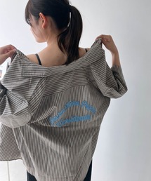 AS KNOW AS plus | ◎サガラ刺繍 バックアートロゴ半袖ビッグシャツ(シャツ/ブラウス)