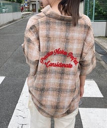 AS KNOW AS plus | ◎サガラ刺繍 バックアートロゴ半袖ビッグシャツ(シャツ/ブラウス)