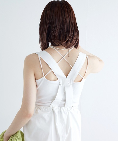 w closet（ダブルクローゼット）の「サイドリボンパラシュートパンツ（カーゴパンツ・レディース・ピンク/ホワイト系その他/カーキ/オフホワイト・FREE）」の8枚目の写真